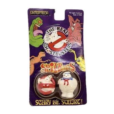 Vintage 1986 The Real Ghostbusters SPITBALLS Ecto-1 Slimer Entertech Sealed VHTF