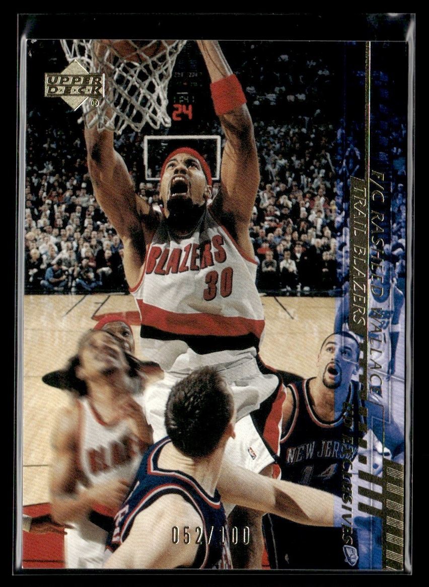 2000-01 Upper Deck Exclusives Rasheed Wallace 052/100 Portland Trail Blazers