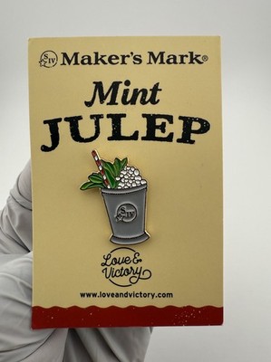 Makers Mark Mint Julip Whiskey Drink Enamel Lapel  Pin