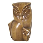 Vintage Haeger Pottery Owl Planter/Vase Faux Wood Grain MCM 60s 70s Cabin