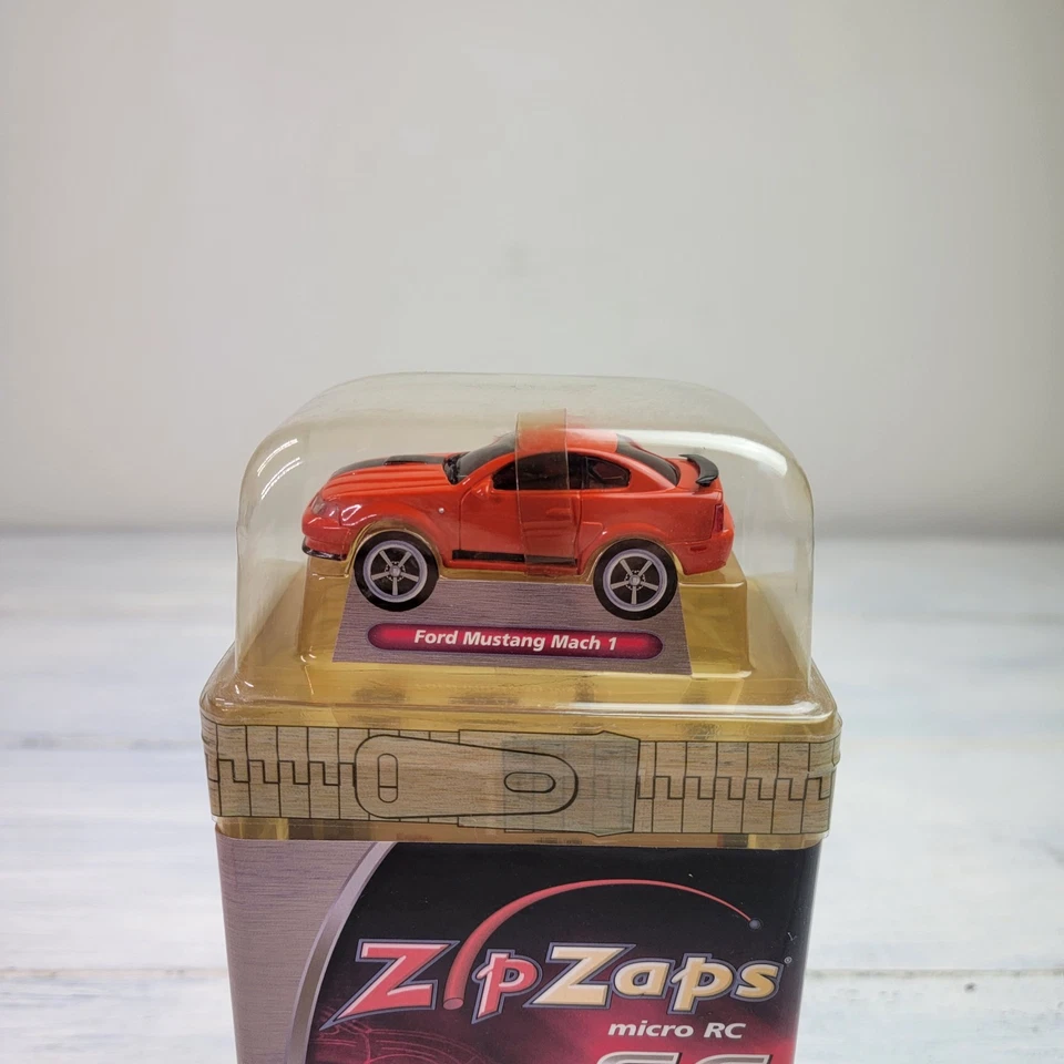 Zip Zaps Micro RC SE Orange Ford Mustang Mach 1 New Sealed NOS - Image 2 of 4
