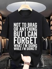 Men'S Casual Printed T-Shirt - Summer, Crew Neck, Polyester, Slight Stretch, Re