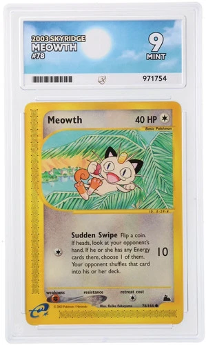 Ace 9 Meowth 78/144 Skyridge Mint Pokemon