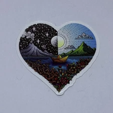 Journey Of Love Sticker Paper Bait Night Day Abstract Decal Vinyl Souvenir Tc9