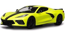 Maisto Diecast Cars 2020 Chevy Corvette Stingray Z51 Coupe Yellow with Black ...