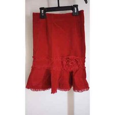 The Children's Place Red Velour Skirt with flower.  5