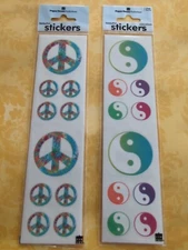 Peace Sign & Yin & Yang Stickers Paper House Productions Made In USA NIB Sealed