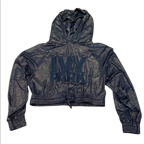 ivy park grey cropped hoodie