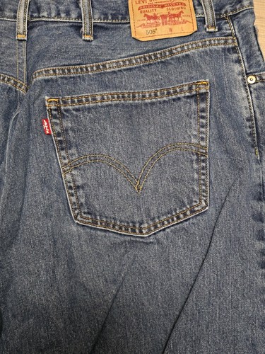 Pantalones de mezclilla Levis 505 para hombre calce recto etiqueta talla 50x30 medida 42x26 ver fotos - Imagen 2 de 15