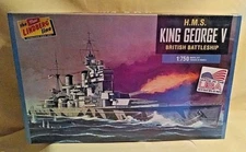 HMS King George V Model WWII British Battleship Lindberg New 2017 1:75 Sealed