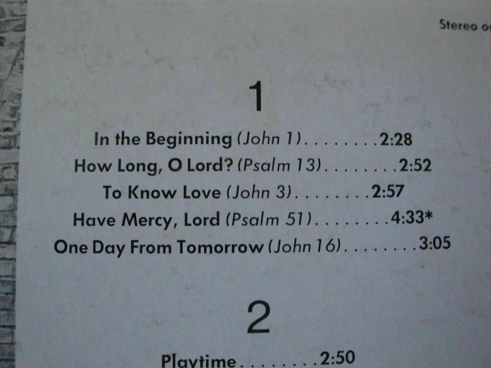 THE WE-OF-YOU ONE FOR A LIFETIME VINYL LP 1969 JORDAN-JOHNSON RECORD STEREO/MONO - Image 3 of 4