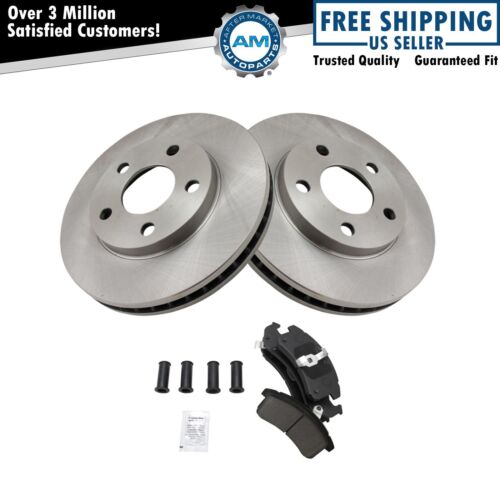 Front Ceramic Brake Pad & Rotor Kit for Buick Cadillac Chevy Olds - Foto 1 di 5
