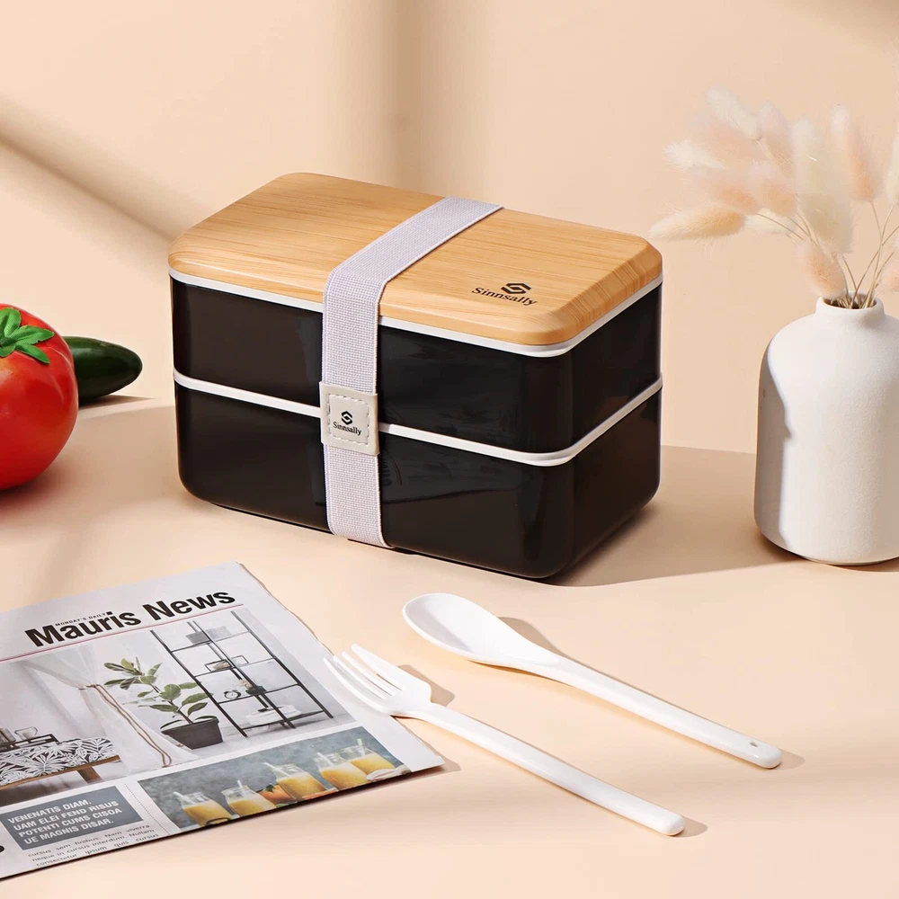 Bento Box Adult Lunch Box With Compartments For Women & Men47ozstackable Japan