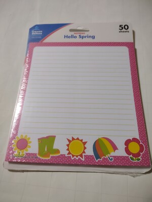 Carson Dellosa Hello Spring 50 Sheet Notepad-NEW