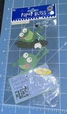 Paper Bliss-Hippity-Hop 3 Dimensional Stickers-Frogs & Journaling Block-New
