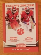D Watson & M Williams RC 2017 Contenders DP Rookie Collegiate Connections Card