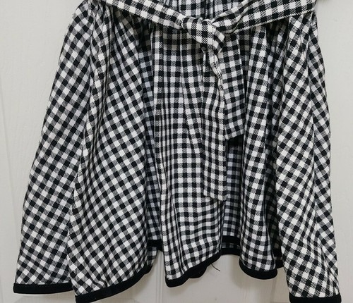 Bonnie Baby Girls Short Sleeve Swing Dress Black/White Gingham Plaid Sz 18M - Picture 8 of 10