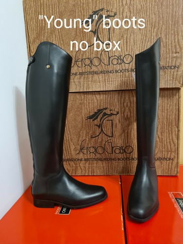 Sergio Grasso black long Riding Boots 39HM 49/35