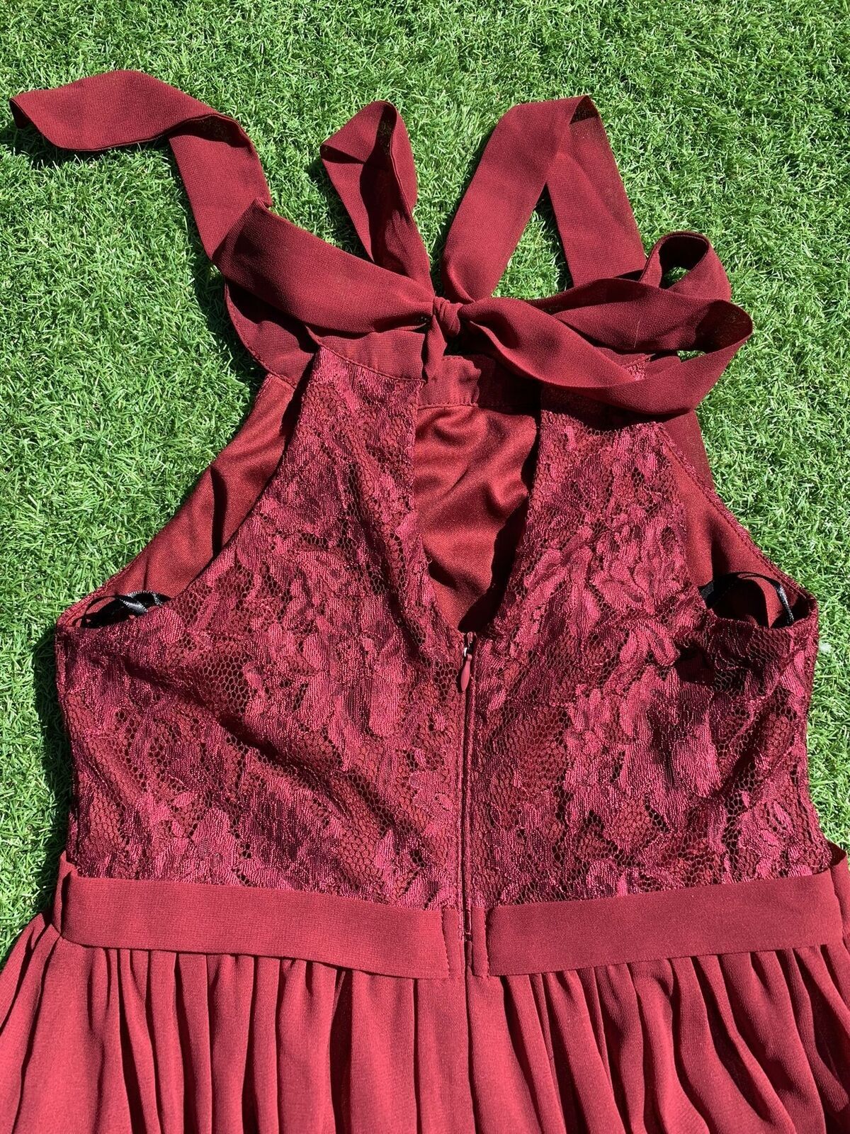 Shein Burgundy Formal Prom Wedding Guest Bridesmaids Dress Size 8