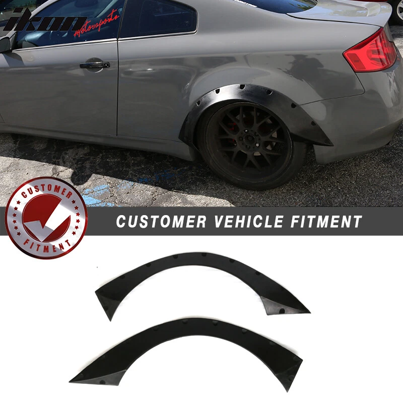 Fits 03 07 Infiniti G35 2DR RB Style Rear Wide Body Fender Flares Wheel Arch PU