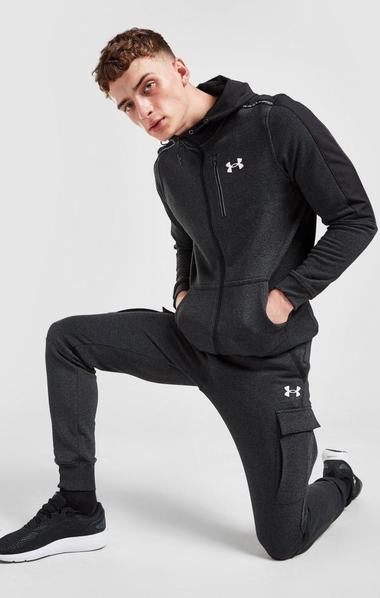 Traje de chándal Under Armour con capucha cremallera superior e inferior  gris aj