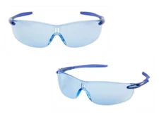 Fisherbrand Safety Glasses with Blue, Frameless Blue Lenses , 2 PACK