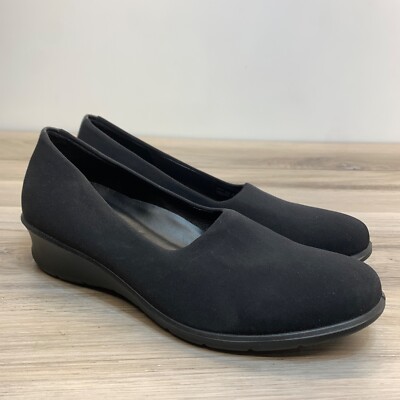 Ecco Women's Felicia Stretch Slip On Wedge Shoes Size 38 7-7.5 US