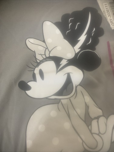 Minnie Mouse Shirt Top Womens XXL Gray Black White FrankenBride, BRAND NEW - Afbeelding 2 van 5