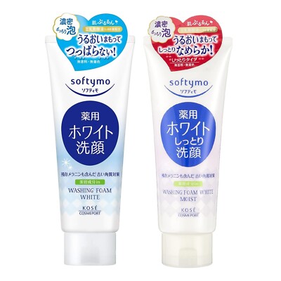 KOSE Softymo Medicated Washing Foam White 150g Moist Face Wash Cleanser Japan