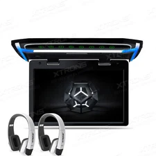 10.2" Slim SUV/TRUCK Flip Down Car Roof Overhead Mount Monitor HDMI USB +Headset