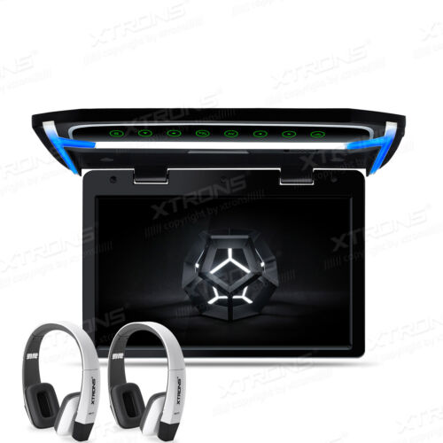 10.2" Slim SUV/TRUCK Flip Down Car Roof Overhead Mount Monitor HDMI USB +Headset - Picture 1 of 12