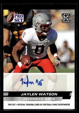 2022 Pro Set Draft #PSA-JW3 Jaylen Watson Autographs Washington State Cougars