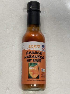 ECK S ORANGE HABANERO Hot Pepper Sauce 5 oz Bottle MONONGAHELA PA