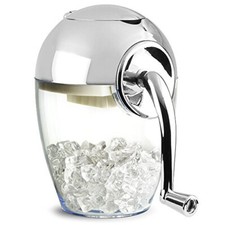 1L / 1000ml Chrome Portable Manual Ice Crusher Shredding Machine Crank Handle