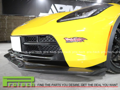 JPM R1 Carbon Fiber Front Bumper Lip for 2014+ Chevy Corvette C7 Stingray