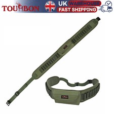 TOURBON Hunting 12/16/20 Gauge Ammo Bandolier Nylon Cartridge Belt 20 Rounds UK