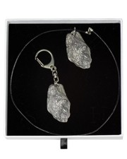 Briard - necklace, keyring, set with a dog in white box, Art Dog USA