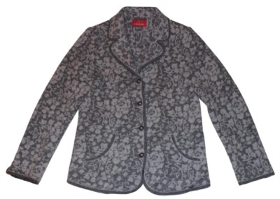 Giesswein NEU Walk-Blazer Trachtenjacke grau Rosen Gr.38 Wiesn Oktoberfest