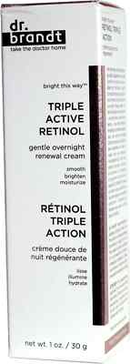 Dr. Brandt Triple Active Retinol Gentle Overnight Renewal Cream NIB Anti-Aging