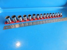 Used Snap On Tools 38 In. Dr. 12 Pt Short Sockets 15 Sockets Total Used Snap On Tools 38 In. Dr. 12 Pt Short Sockets 15 Sockets Total