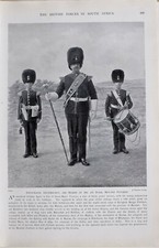 1900 Burenkrieg-Print Trommler Junge Posaunenbl&auml;ser 1st Royal Munster Fusiliers