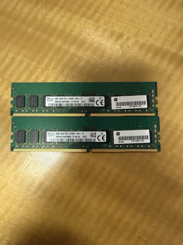 Lote de 6 - 2 SK Hynix 4GB 1Rx8 PC4-2133p - 4 Samsung 4GB 1Rx8 PC4 2133 p Foto 3 de 3