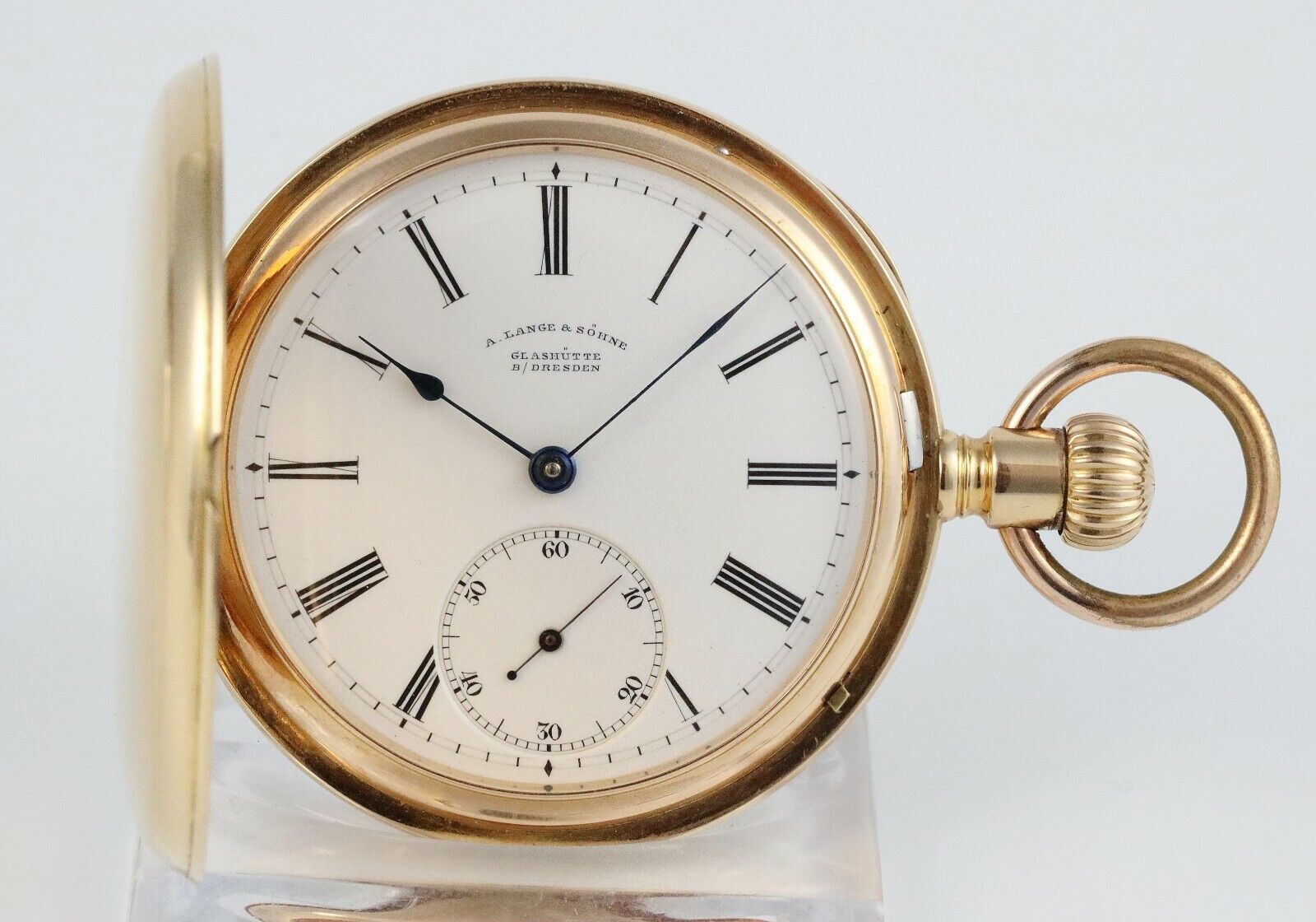 Bild 1 - A. Lange & Söhne B/Dresden Savonette Taschenuhr 51mm 18k Gold Dif AVS18012 X
