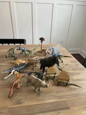 19 Vintage Carnegie Collection Dinosaur Lot Safari LTD Toy Figure Mammoth 2002 +