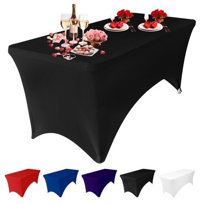 1/2/5 Stck. Spandex Stretch Tischdecke 6 Fuß Tischdecke Hochzeit Event Tischdecken