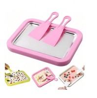 Rolled Ice Cream Maker Kit, Home Rolled Ice Cream Machine w/ Instant Freeze Tray