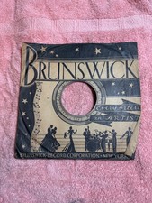 S40 - BRUNSWICK Record Sleeve Only 78 Rpm 10 Inch USA 1934 PRE WAR AS IS 