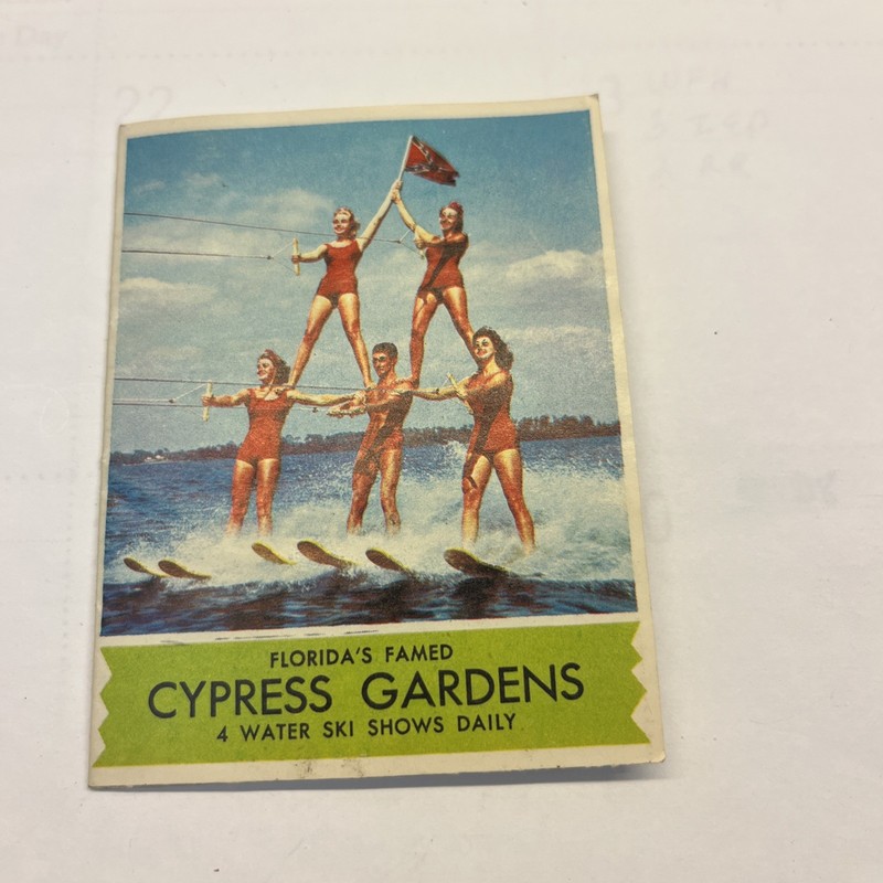 1960s Cypress Gardens Florida Vintage Pocket Mini Travel Brochure Winter Haven