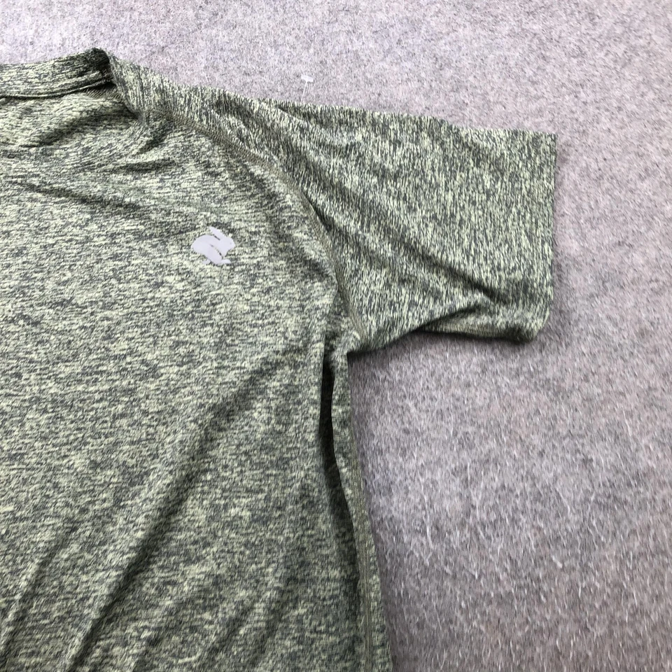 Rabbit Shirt Mens Medium Green Heather Short Sleeve Running Athletic Tee Top - Image 3 of 4