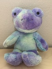 Build-A-Bear Hoppy Swirls Frog Tie-Dye Blue Purple Green Plush 16  Retired 2022